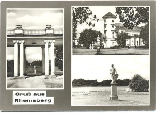 16831 o1955 Rheinsburg 1967 - Rheinsberg, Brücke, Skulptur,PGH Ratophol AKU2