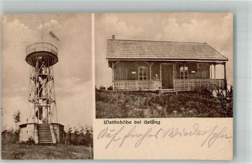Geising 1926 Aussichtsturm Wettinhöhe Bahnpost heidenau-Geising Zug 2894