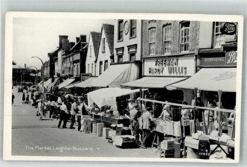 Aylesbury Leighton Buzzard Geschäft Marktszene Bedfordshire