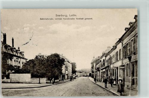 Sarrebourg 1916 Bahnhofstraße vormals französische Vorstadt genannt