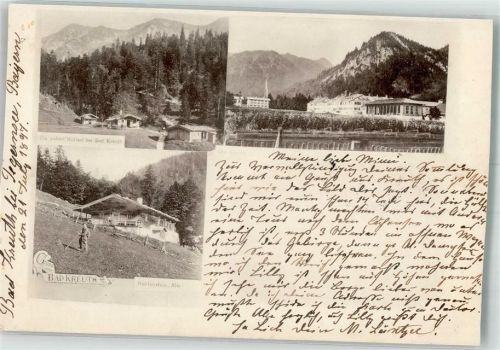 83700 W8185 Kreuth b Tegernsee 1897 Gebrauchsspuren Hohlenstein Alm beschnitten