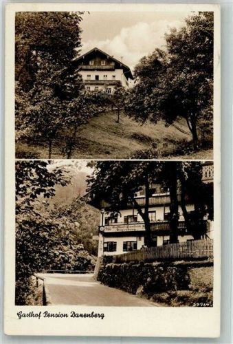 Unterwössen Gasthaus-Pension Danenberg Ort handschriftlich und Stempel