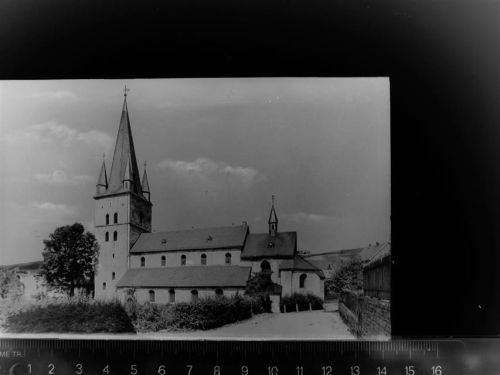 57489 W5962 Drolshagen GLASNEGATIV St. Clemens Kirche