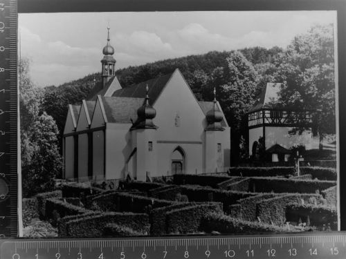 97225 W8705 Zellingen GLASNEGATIV Friedhof