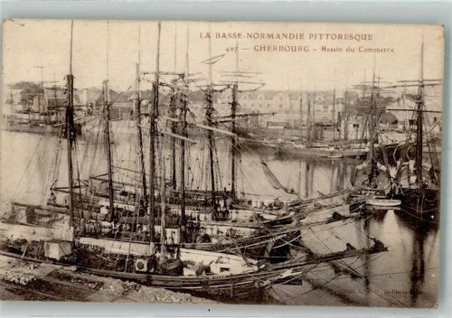 Cherbourg-Octeville 1917 Hafen Segelschiffe