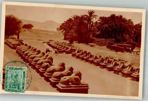 Karnak Denkmal Marke bildseitig Ort handschriftlich