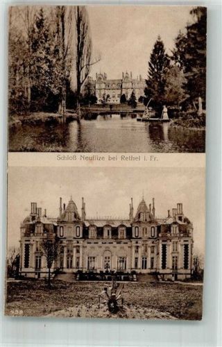 Rethel 1916 Schloss Neuflize Feldpost WK I Kriegslazarett Abt. 8 3.Armee