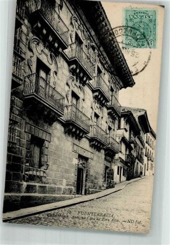Fuenterrabia Gasse Calle Mayor Marke bildseitig