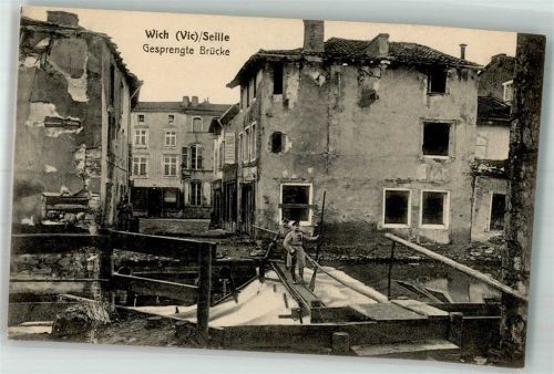 Vic-sur-Seille WK I Uniform gesprengte Brücke