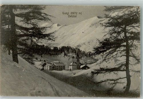 Gurgl 1920 Gasthaus zum Edelweiss Kirche