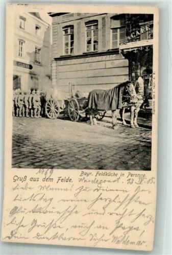 Peronne 1915 Feldpost WK I 1.Bayer.Inf.Div. Feldküche