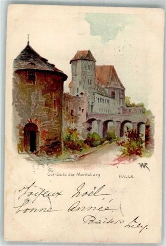Moritzburg 1901 Lithographie Schloss