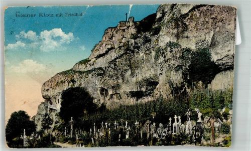 Efringen-Kirchen 1915 Isteiner Klotz mit Friedhof