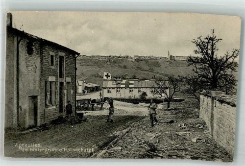 Vigneulles-les-Hattonchatel 1916 Feldpost WK I 8. Inf.Div. Rot-Kreuz-Fahne