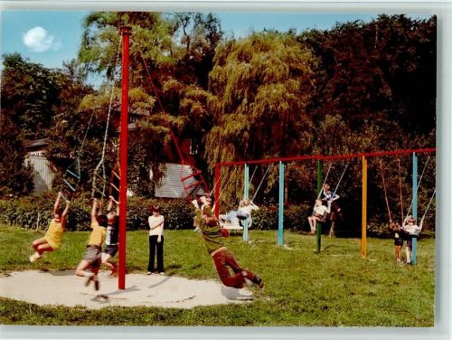 Langeleben Kindererholungsheim des Landkreises Helmstedt Spielplatz Schaukeln Drehkarussel