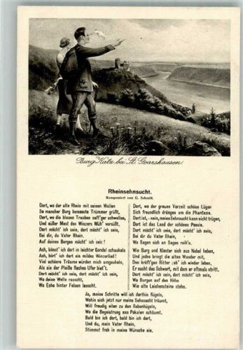 St. Goarshausen Burg Katz Mann Frau Rheinsehnsucht
