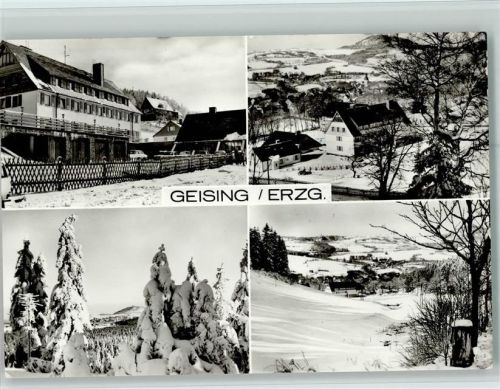 Geising Ortsansichten Winteraufnahme 4-Bildaufnahme
