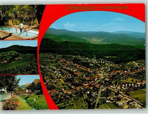 Ohlsbach Ortsansichten Luftaufnahme Wassertretbecken 4-Bildaufnahme