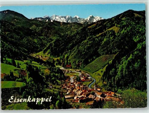 Bad Eisenkappel Luftaufnahme Ortsansicht mit Steiner Alpen