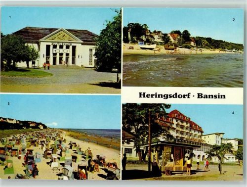 Seebad Heringsdorf Kulturhaus FDGB-Erholungsheim Solidarität Bansin Strand 4-Bildaufnahme AKU2