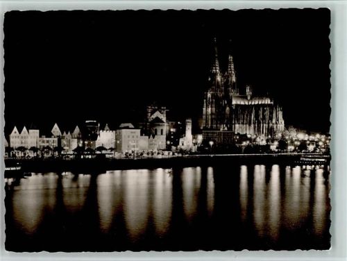 Köln Dellbrück 905 Nachtaufnahme Dom und Rheinufer AKU2