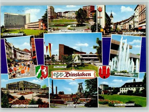 Dinslaken Ev. Krankenhaus Anlagen an der Stadthalle Duisburger Strasse Neustrasse Stadthalle Otto-Hahn-Gymnasium Zeche Lohberg Haus der Heimat