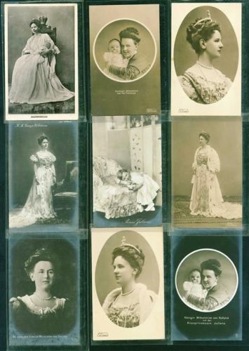 Adel Holland Prinzessin Wilhelmina + Juliana Lot mit 16 AK wenige doppelt, um 1910; gute Erhaltung, teils gelaufen