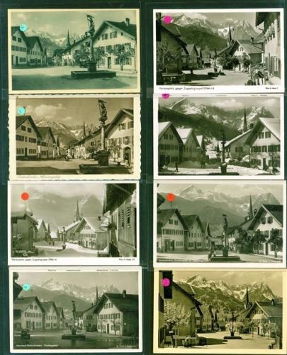 Partenkirchen Florianplatz Lot mit 19 AK wenige doppelt, 1940-1950; gute Erhaltung, teils gelaufen