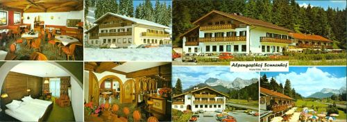Klais Gasthof-Café "Sonnenhof", 2-fach Klappkarte, mit Kurzinfos