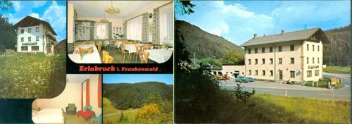 Erlabrück Gasthof "Erlabrück", 2-fach Klappkarte, mit Kurzinfos