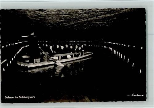 Berchtesgaden Salzsee im Salzbergwerk Senner-Sinkwerk Ruderboot