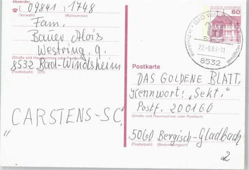 Bad Windsheim Stempel Ganzsache