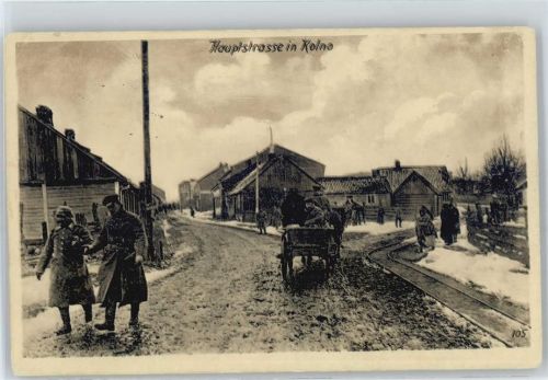 Groß Köllen Straße Kutsche Schnee