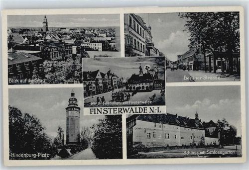 Finsterwalde Schloß, Berliner Straße, Hindenburg-Platz
