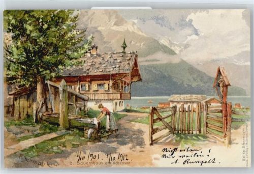 P.Schmahl , Achensee Bauernhaus