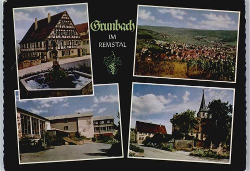 Grunbach Panorama Brunnen Kirche