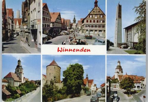 Winnenden Marktplatz Brunnen Kirche