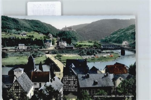 Obernhof Fluss Brücke Berg Haus Kloster