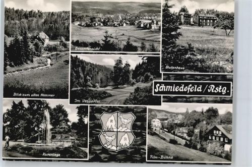 98711 O6315 Schmiedefeld am Rennsteig - Gesamtansicht, Alter Hammer, Kuranlage, Film-Bühne, Stutenhaus AKU1