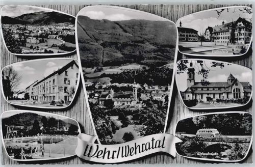 Wehr Gasthof Haller, Schwimmbad, Brücke, Kirche, Volksschule, Wehratal