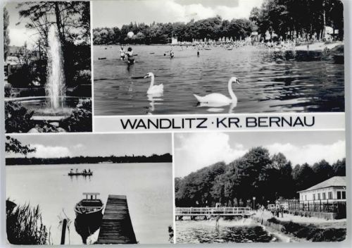 Wandlitz Seepartie, Schwäne, Brunnen
