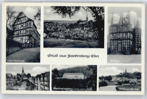 Frankenberg Jugendherberge, Gesamtansicht, Rathaus, Untermarkt, Krankenhaus