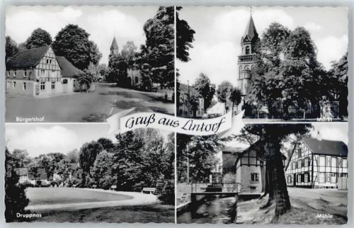 Lintorf Bürgershof, Druppnas, Markt, Mühle