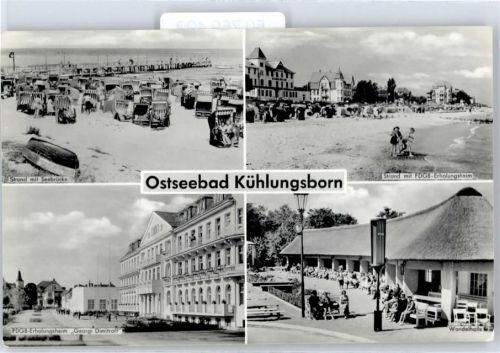 Kühlungsborn Strand, Seebrücke, FDGB-Erholungsheim Georgi Dimitroff, Wandelhalle
