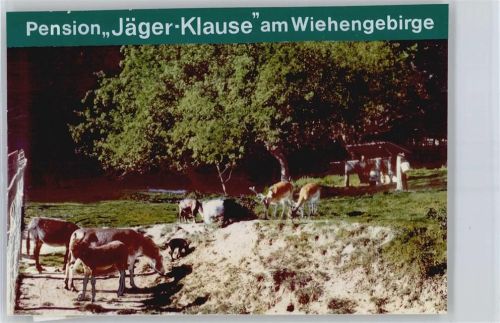 Blasheim Foto mit Negativ, Pension Jäger-Klause am Wiehengebirge