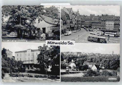 Mittweida HOF Cafe am Schwanenteich, Marktplatz, Ingenieursschule