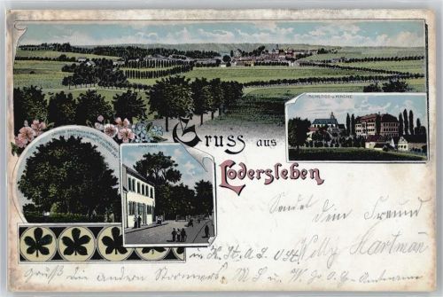 Lodersleben Postamt, Schloß, Kirche