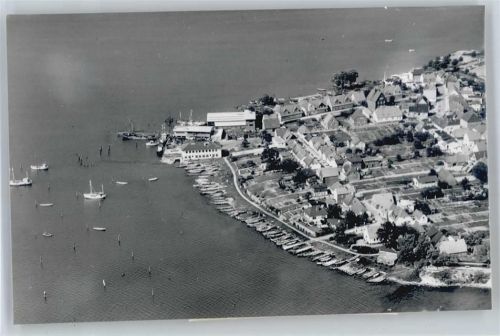 Maasholm Foto mit Negativ, Fliegeraufnahme, Hafen