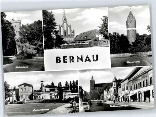 Bernau Pulverturm, St. Georgen Hospital, Wasserturm, Bahnhofsplatz, Thälmannstraße