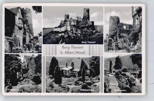 Alken Burg Thurant, Trierer Turm, Steingarten, Pförtnerhaus, Kölner Turm
